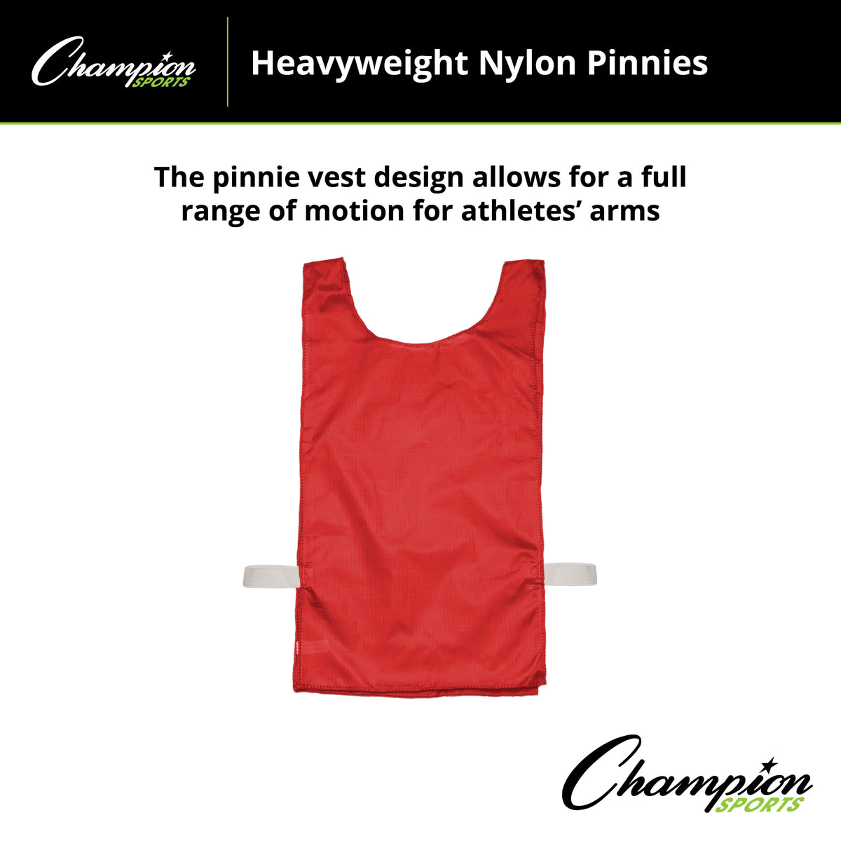 Champion Sports Heavyweight Nylon Pinnies, Youth - Dozen
