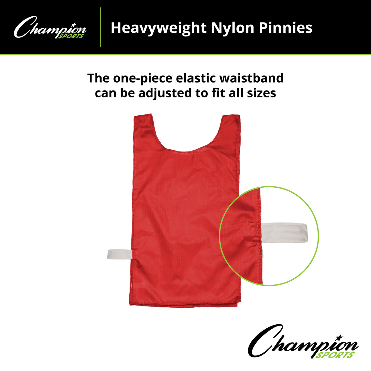 Champion Sports Heavyweight Nylon Pinnies, Youth - Dozen