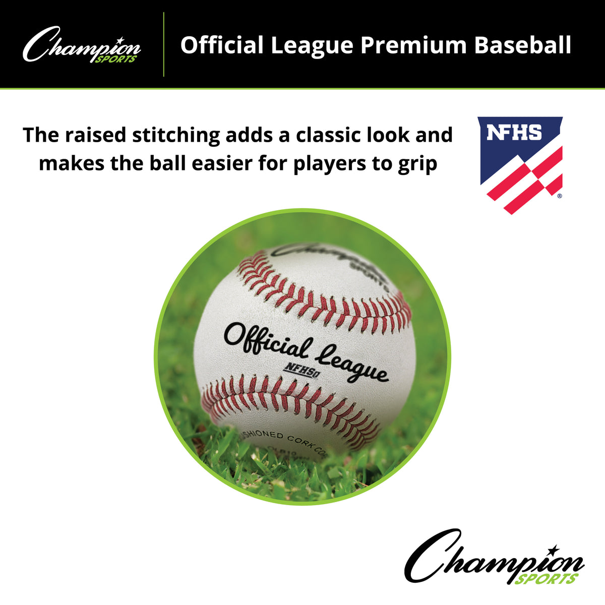 Champion Sports Official League Premium Baseballs - Dozen