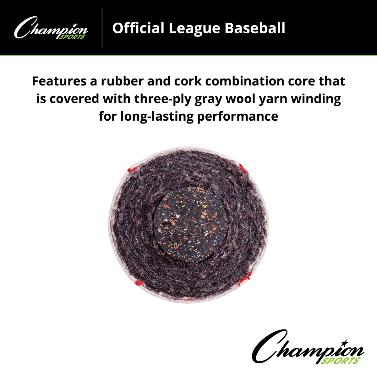 Champion Sports Official League Baseballs OLB5 - Dozen