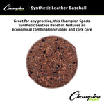 Champion Sports Synthetic Leather Official League Baseballs - Dozen