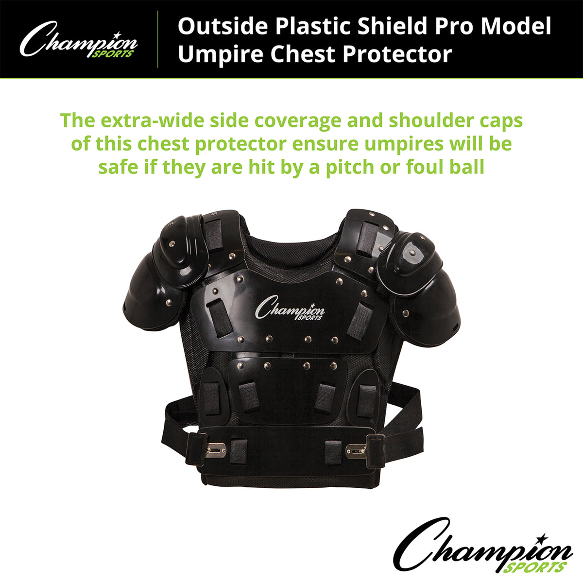 Champion Sports Outside Plastic Shield Pro Chest Protector