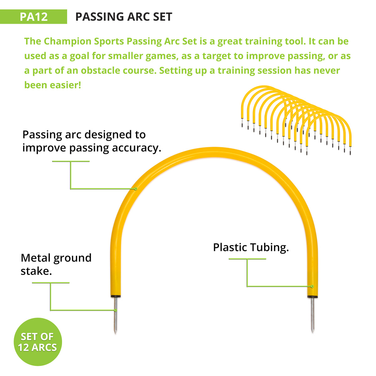 Champion Sports Passing Arc Set - Set of 12