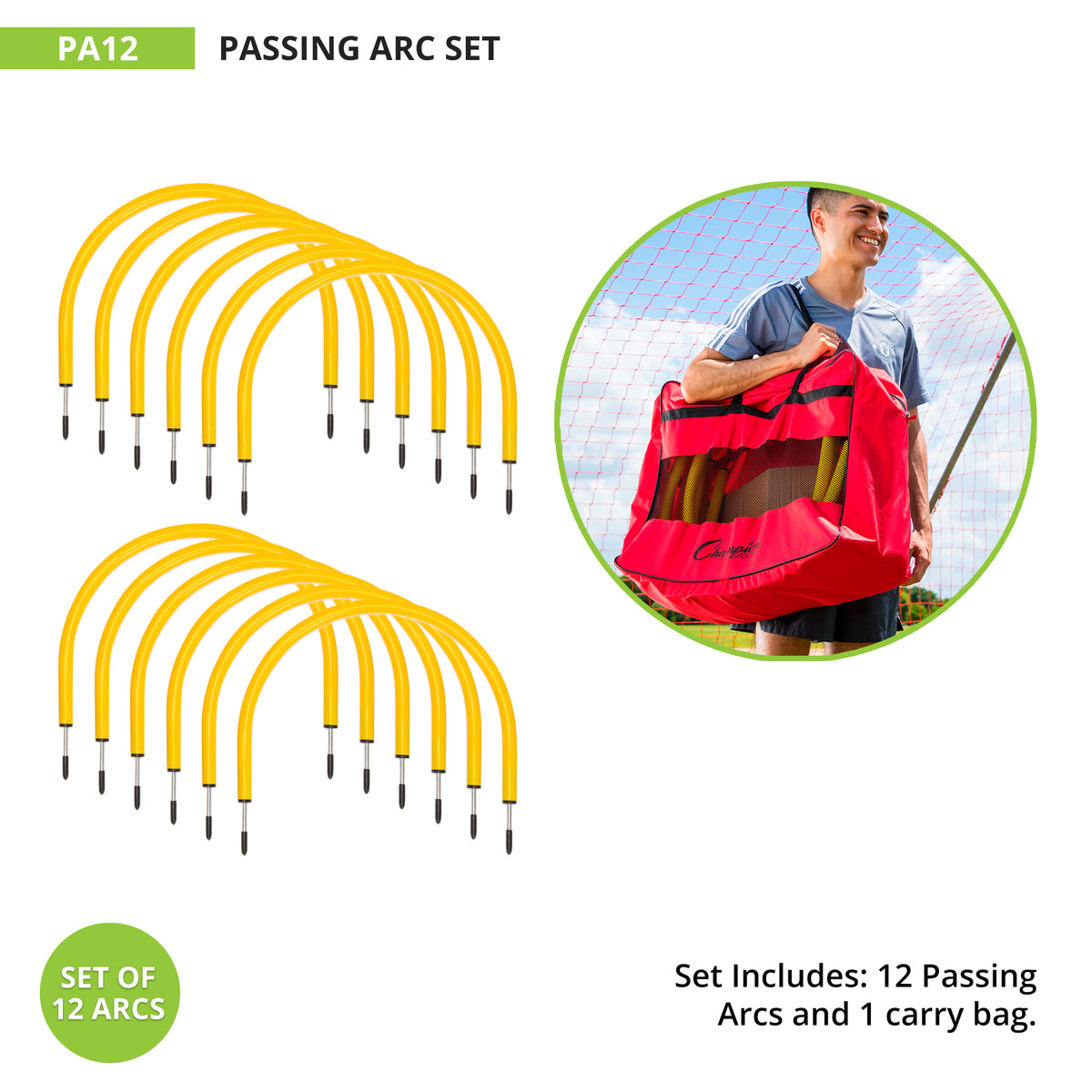 Champion Sports Passing Arc Set - Set of 12