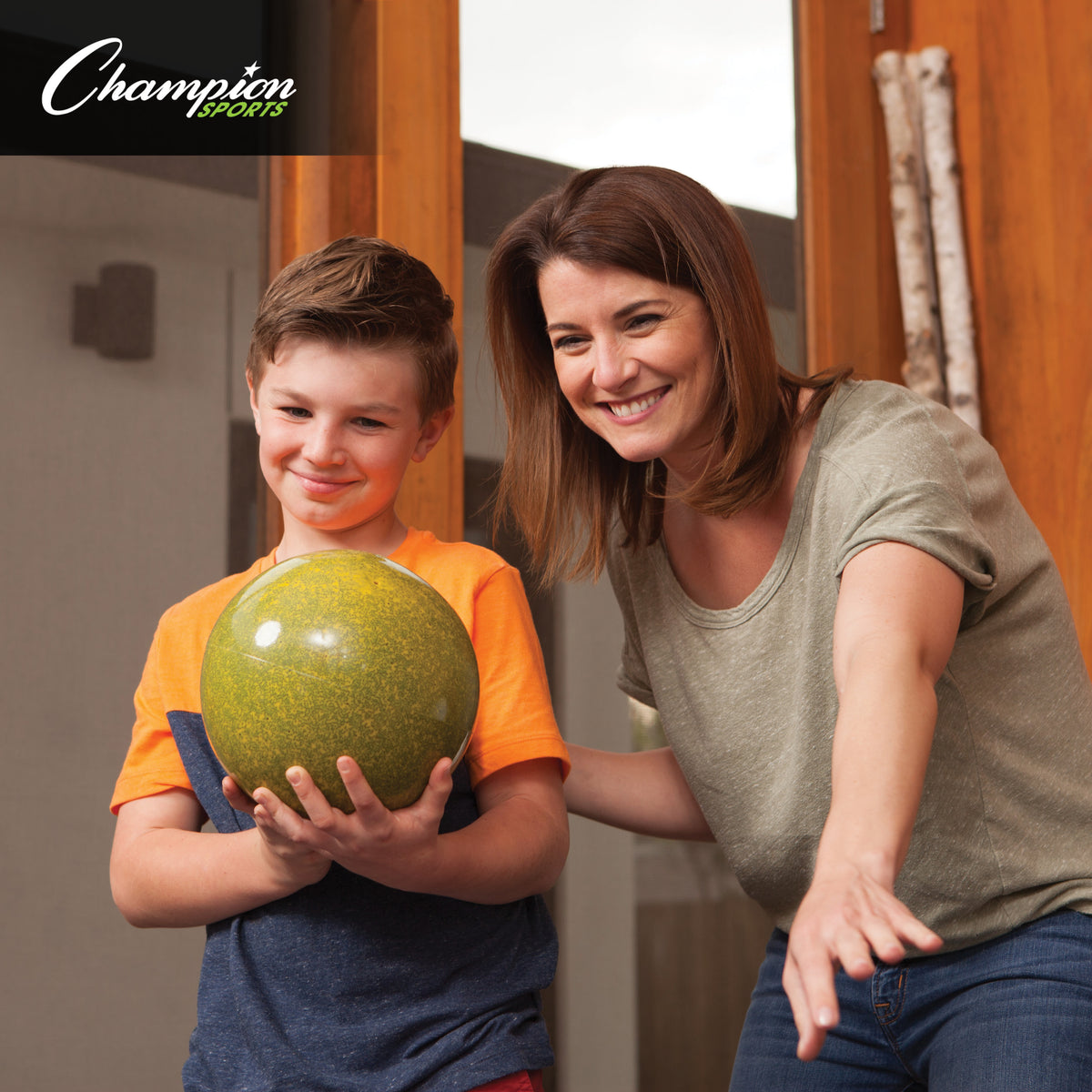 Champion Sports Rubberized Plastic Bowling Ball