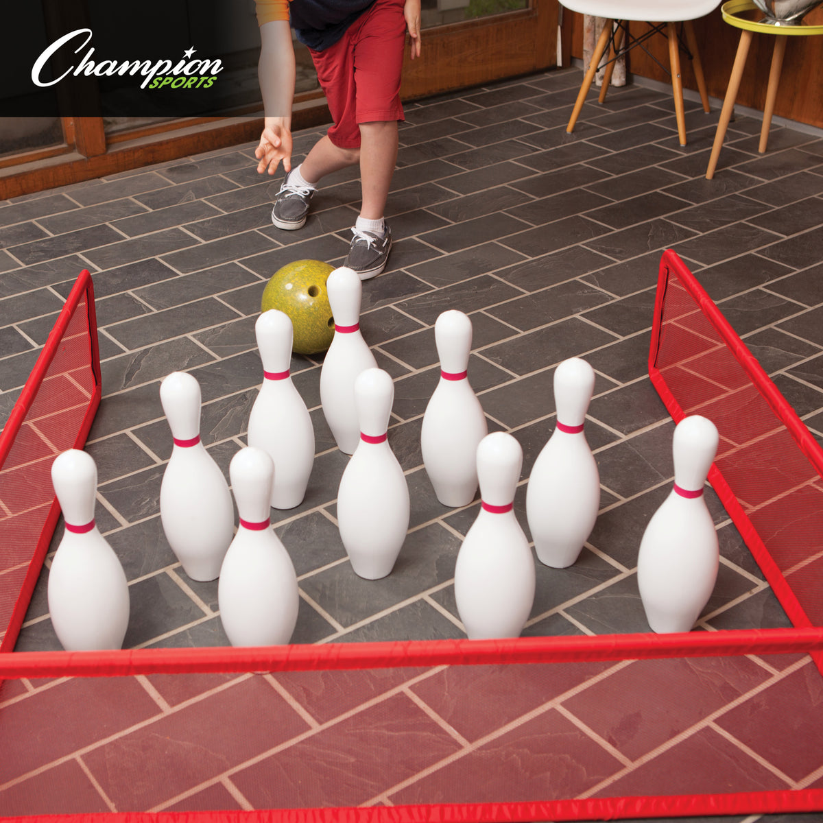 Champion Sports Rubberized Plastic Bowling Ball