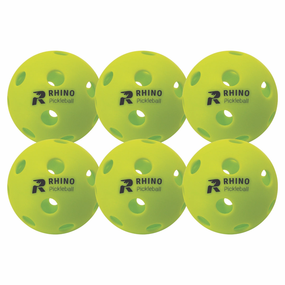 Champion Sports Rhino Injection Molded Indoor Pickleballs - Set of 6