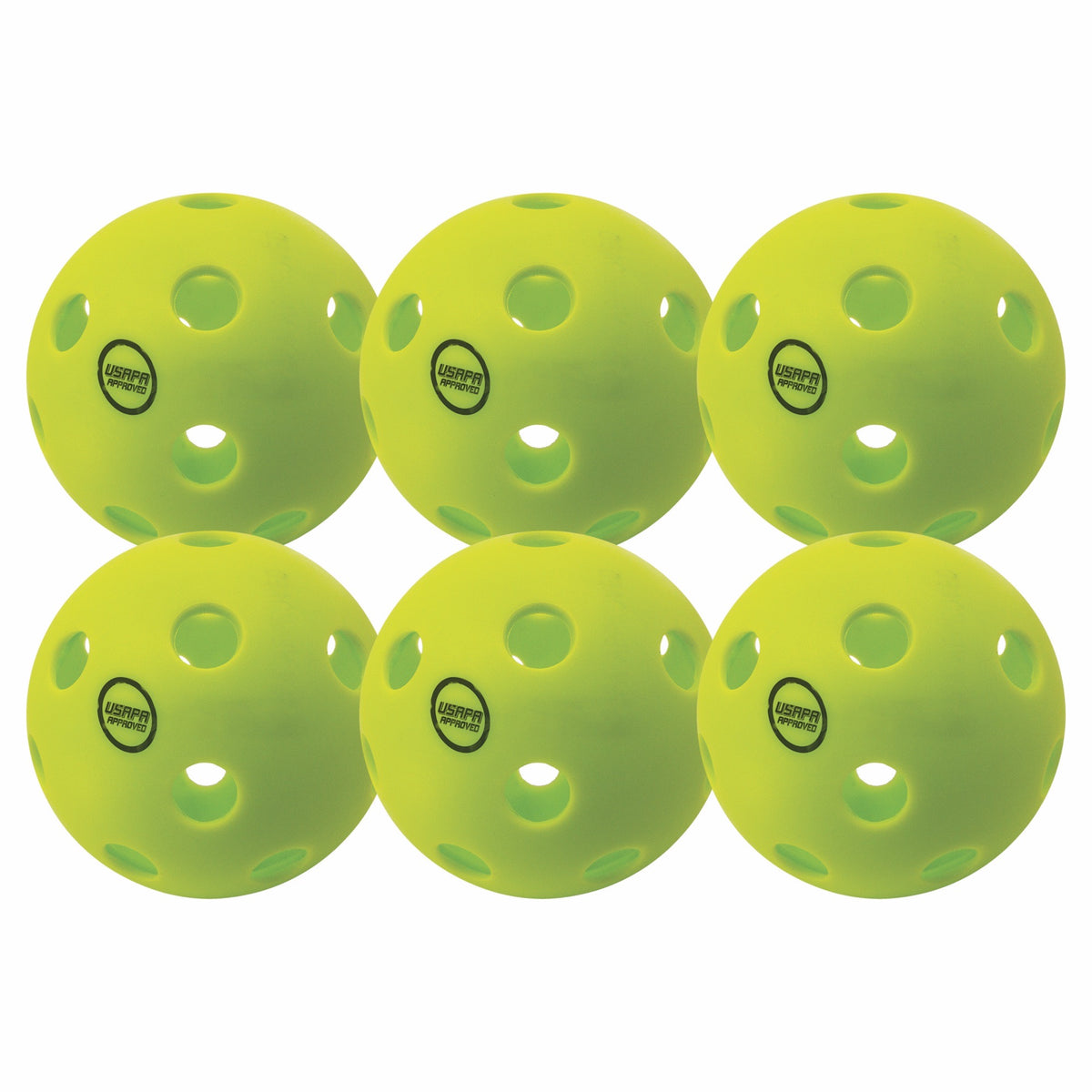 Champion Sports Rhino Injection Molded Indoor Pickleballs - Set of 6