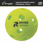 Champion Sports Rhino Injection Molded Indoor Pickleballs - Set of 6