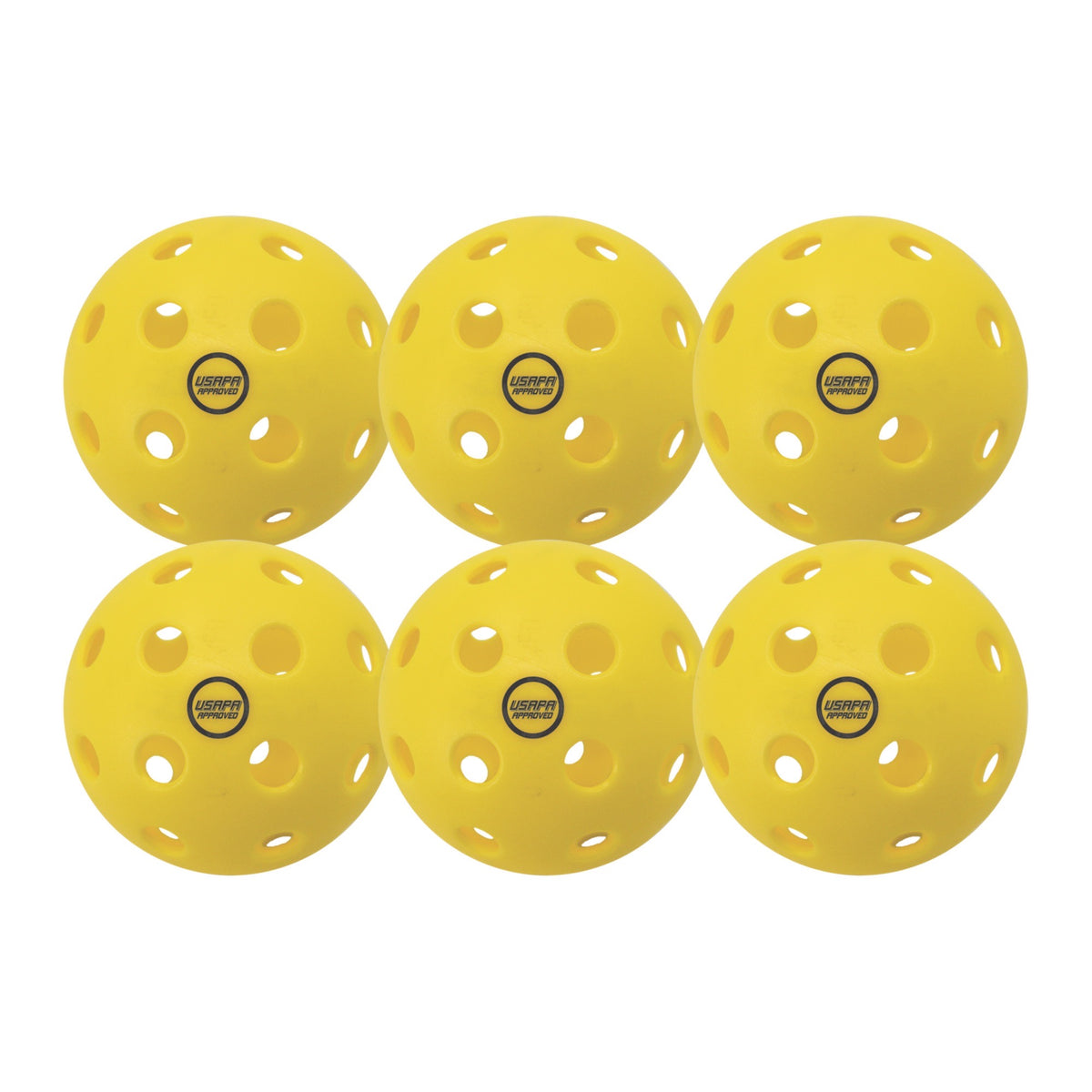 Champion Sports Rhino Injection Molded Outdoor Pickleballs - Set of 6