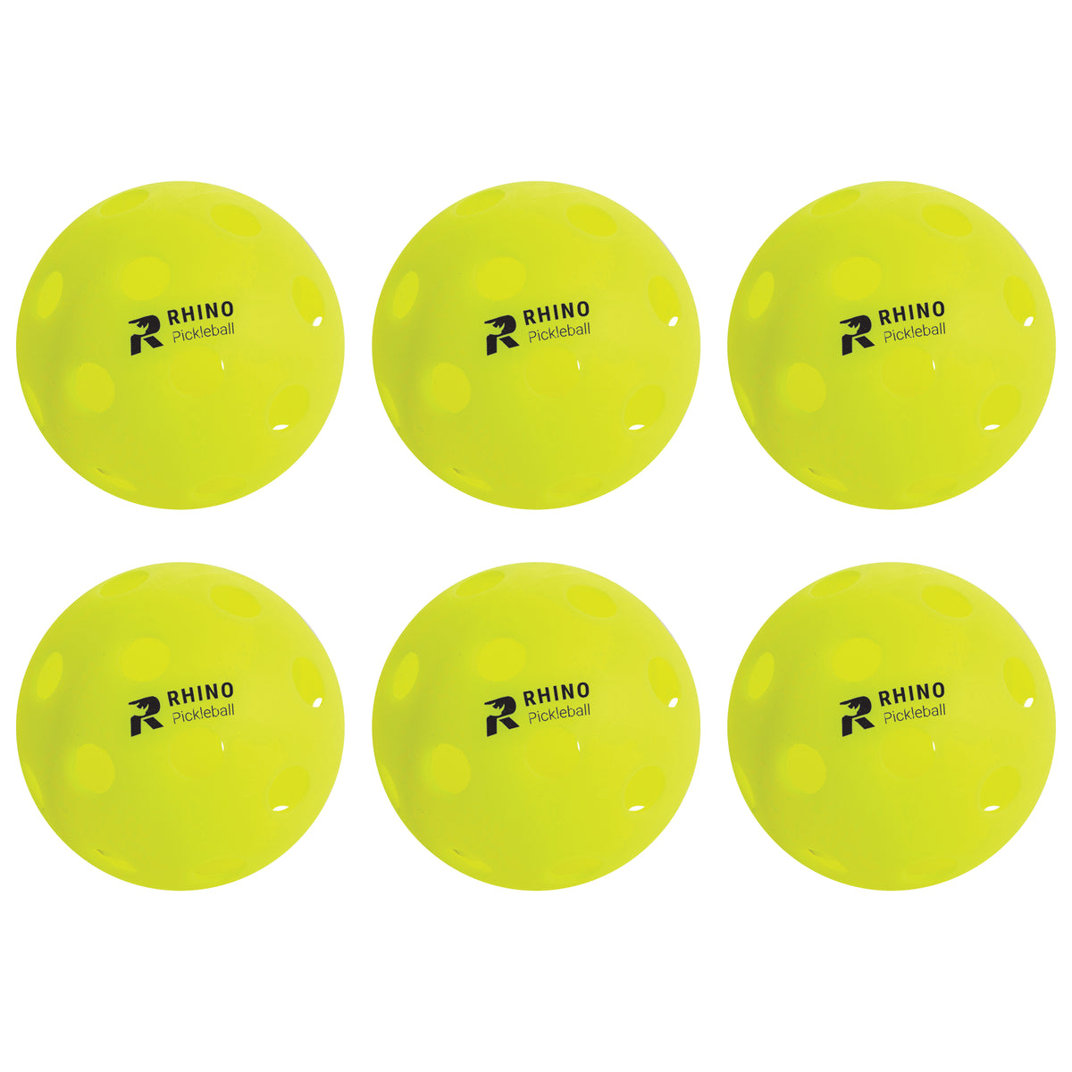 Champion Sports Rhino Recreational Indoor Pickleballs - Set of 6