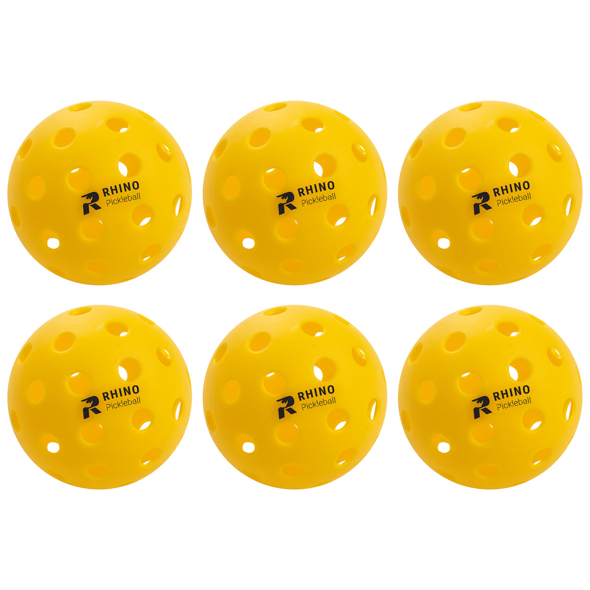 Champion Sports Rhino Recreational Outdoor Pickleballs - Set of 6
