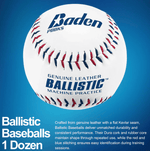 Baden Official Ballistic™ Pitching Machine Baseball - Dozen