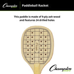 Champion Sports Wooden Paddleball Racket