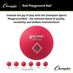 Champion Sports Playground Ball, Red