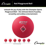 Champion Sports Playground Ball, Red