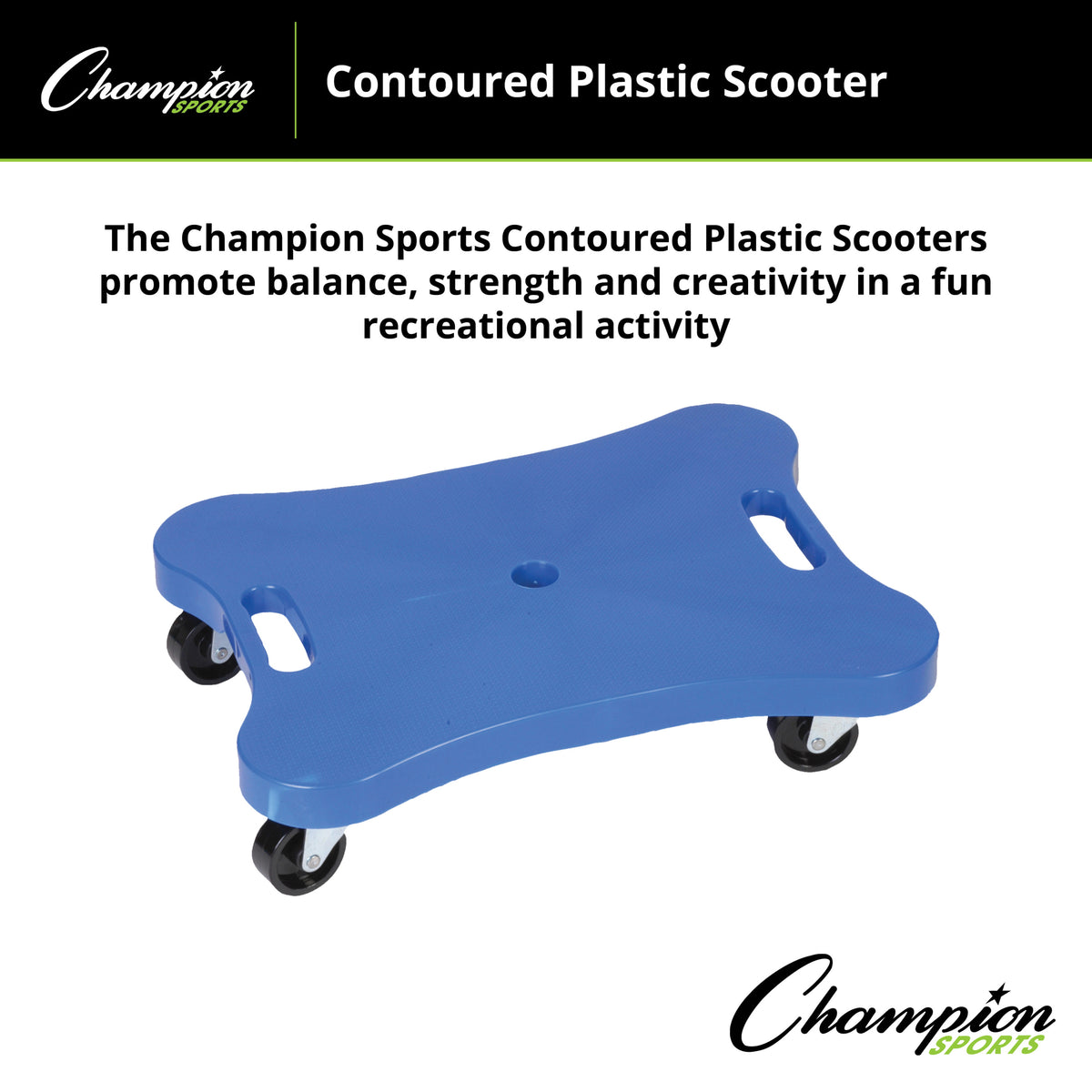 Champion Sports Contoured Plastic Scooter 12" x 16"