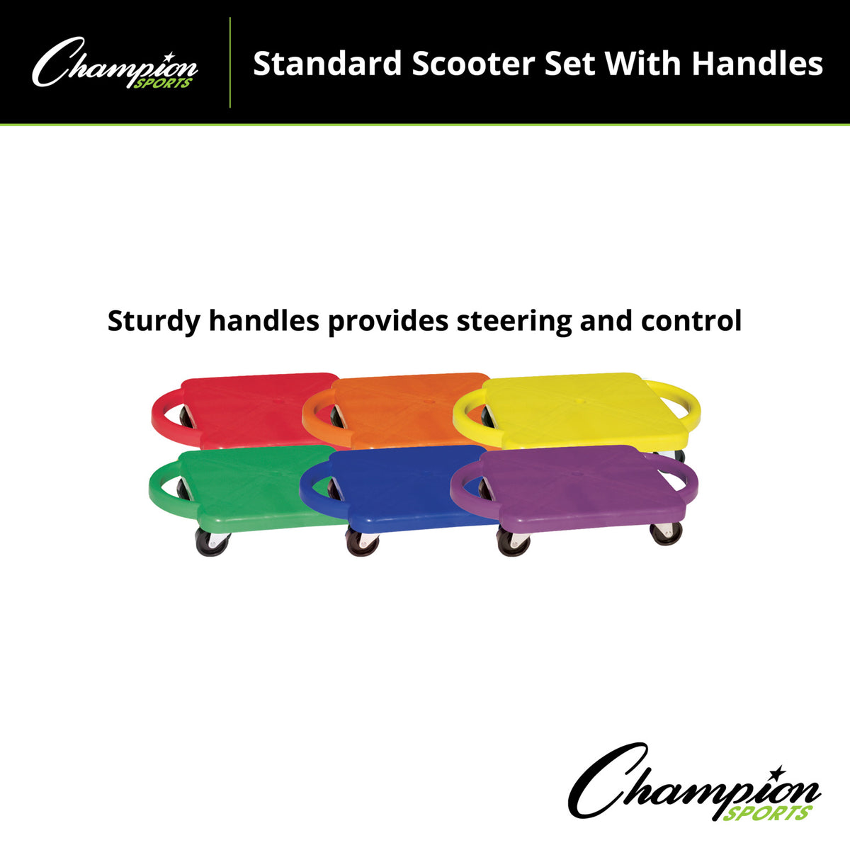 Champion Sports 12" Standard Scooter with Handles