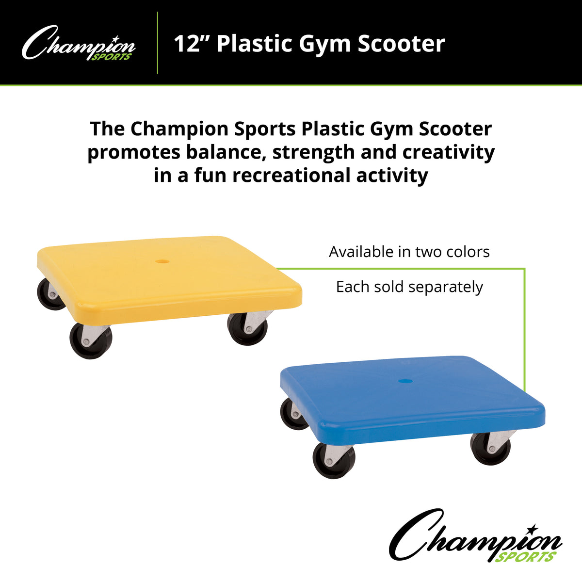 Champion Sports Plastic Gym Scooter