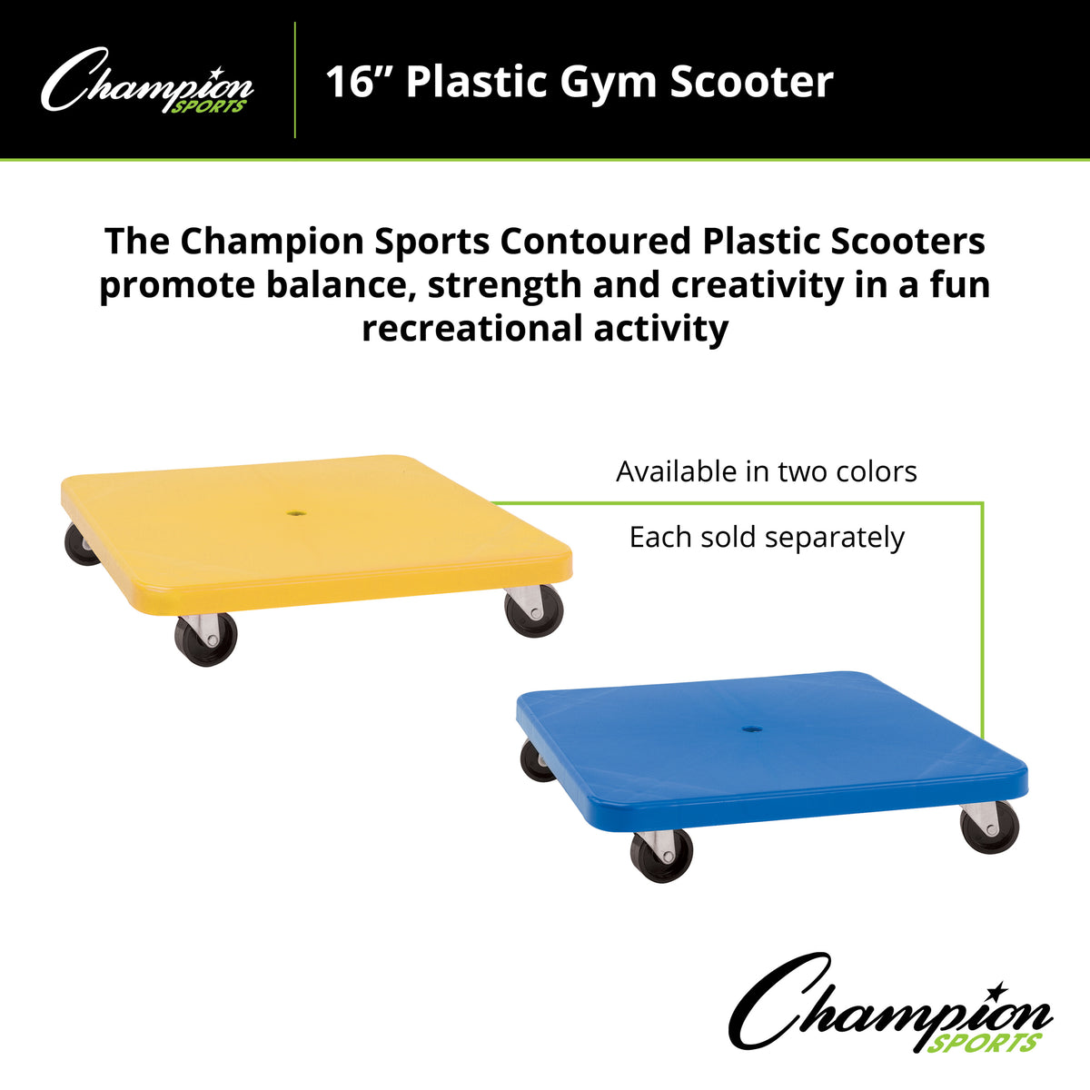 Champion Sports Plastic Gym Scooter