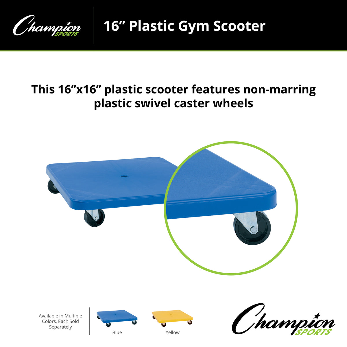 Champion Sports Plastic Gym Scooter