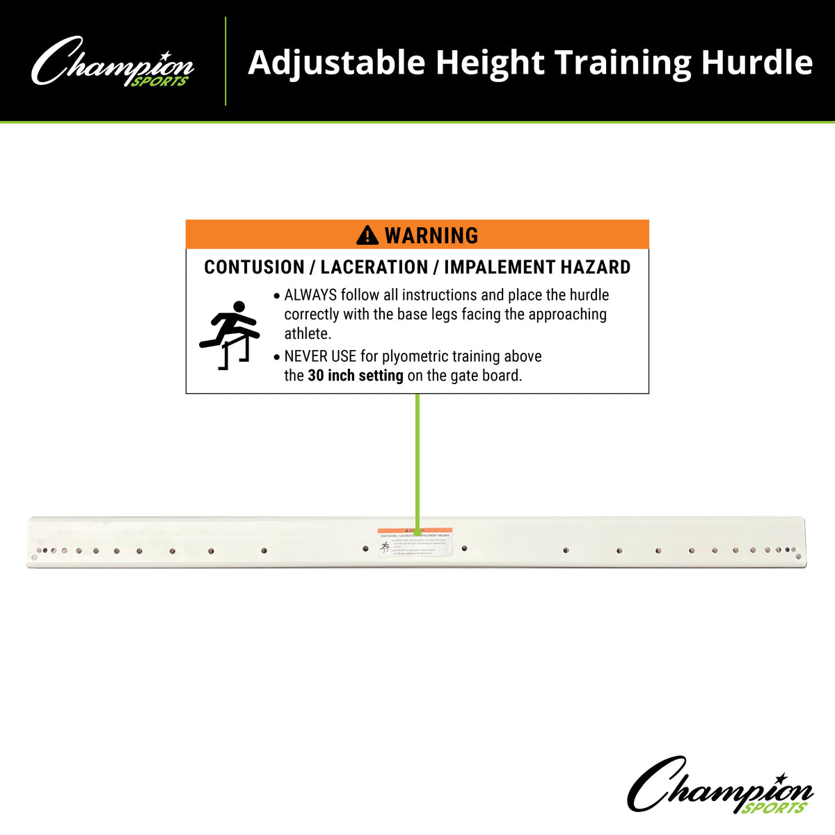 Champion Sports Adjustable Training Hurdle