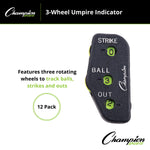 Champion Sports 3-Wheel Umpire Indicator - Pack of 12