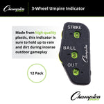 Champion Sports 3-Wheel Umpire Indicator - Pack of 12