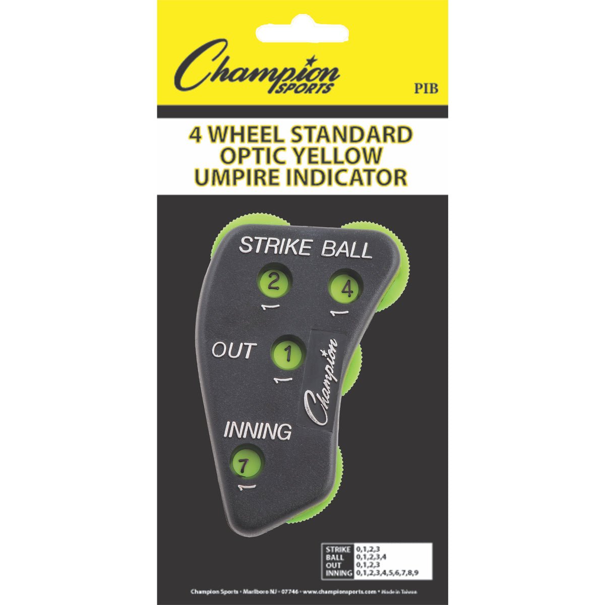 Champion Sports 4-Wheel Umpire Indicator - Pack of 12