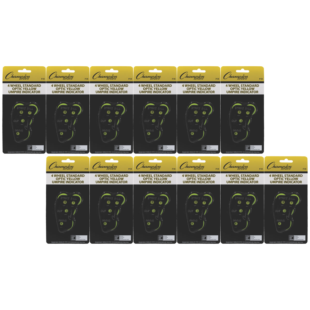 Champion Sports 4-Wheel Umpire Indicator - Pack of 12