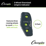 Champion Sports Oversized Umpire Indicator - Pack of 12