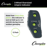 Champion Sports Oversized Umpire Indicator - Pack of 12