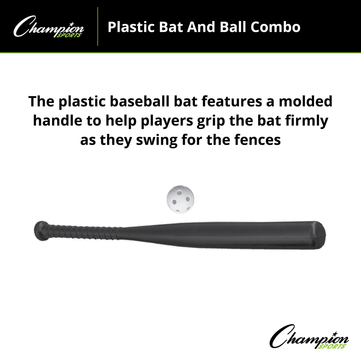 Champion Sports Plastic Bat and Ball Set 28.5"