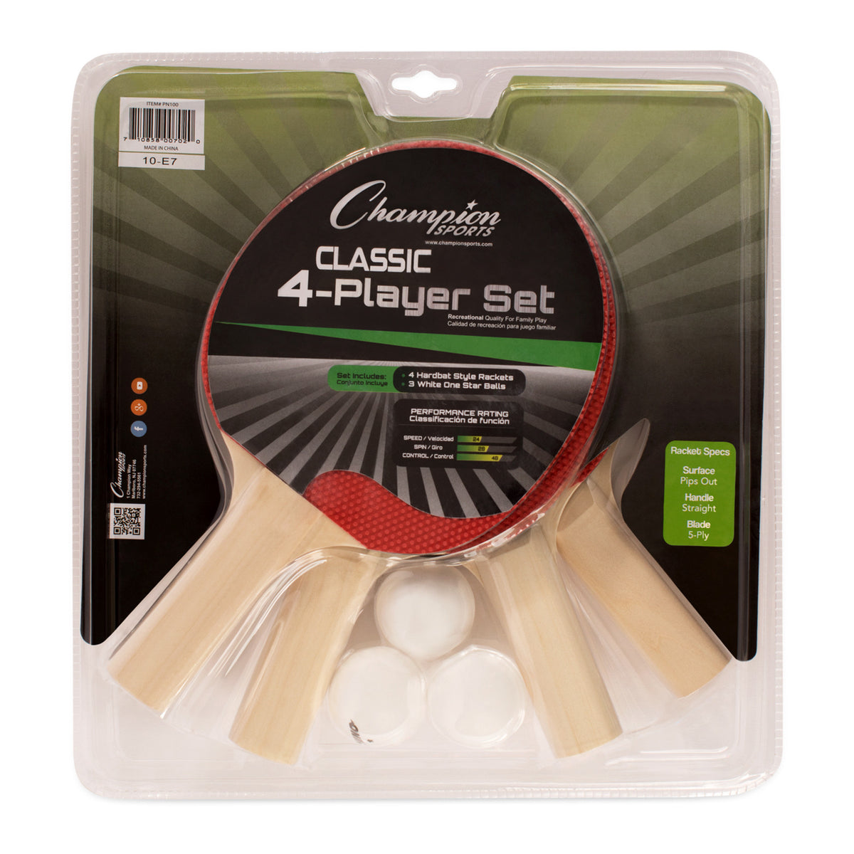 Champion Sports Multi-Player Table Tennis Set - 4-Player Set
