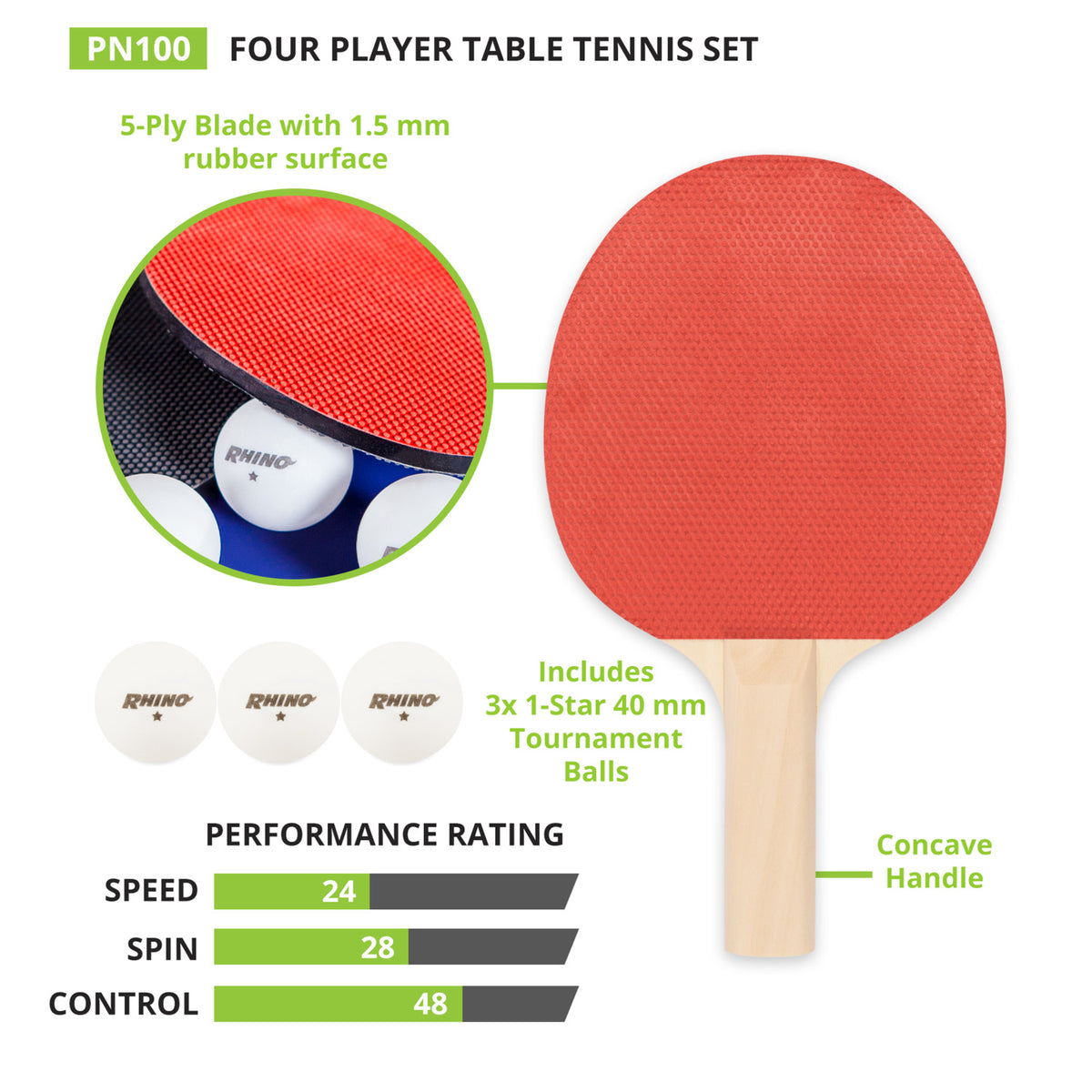 Champion Sports Multi-Player Table Tennis Set