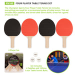 Champion Sports Multi-Player Table Tennis Set