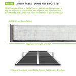 Champion Sports Table Tennis Net and Post Set