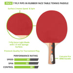 Champion Sports Pro 14 7-Ply Pips-In Table Tennis Paddle
