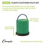 Champion Sports Plastic Platform Stilts Set - 6 Pairs