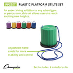 Champion Sports Plastic Platform Stilts Set - 6 Pairs