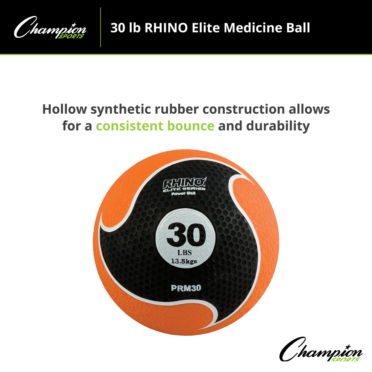 Champion Sports Rhino Fitness Elite Medicine Ball