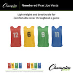 Champion Sports Numbered Youth Practice Vests - Set of 12