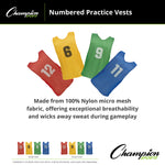 Champion Sports Numbered Adult Practice Vests - Set of 12