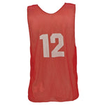 Champion Sports Numbered Youth Practice Vests - Set of 12 - Red