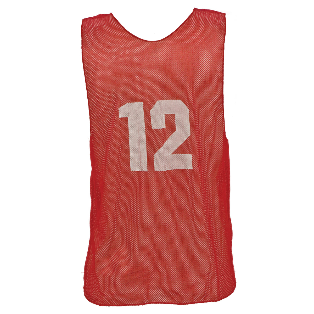 Champion Sports Numbered Adult Practice Vests - Set of 12 - Red
