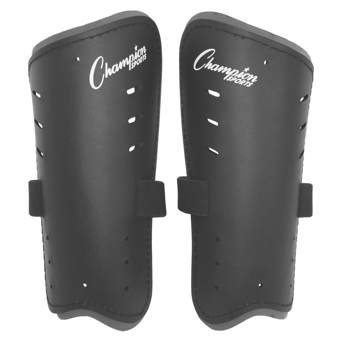 Champion Sports Molded Shin Guards - 8" Adult / Black