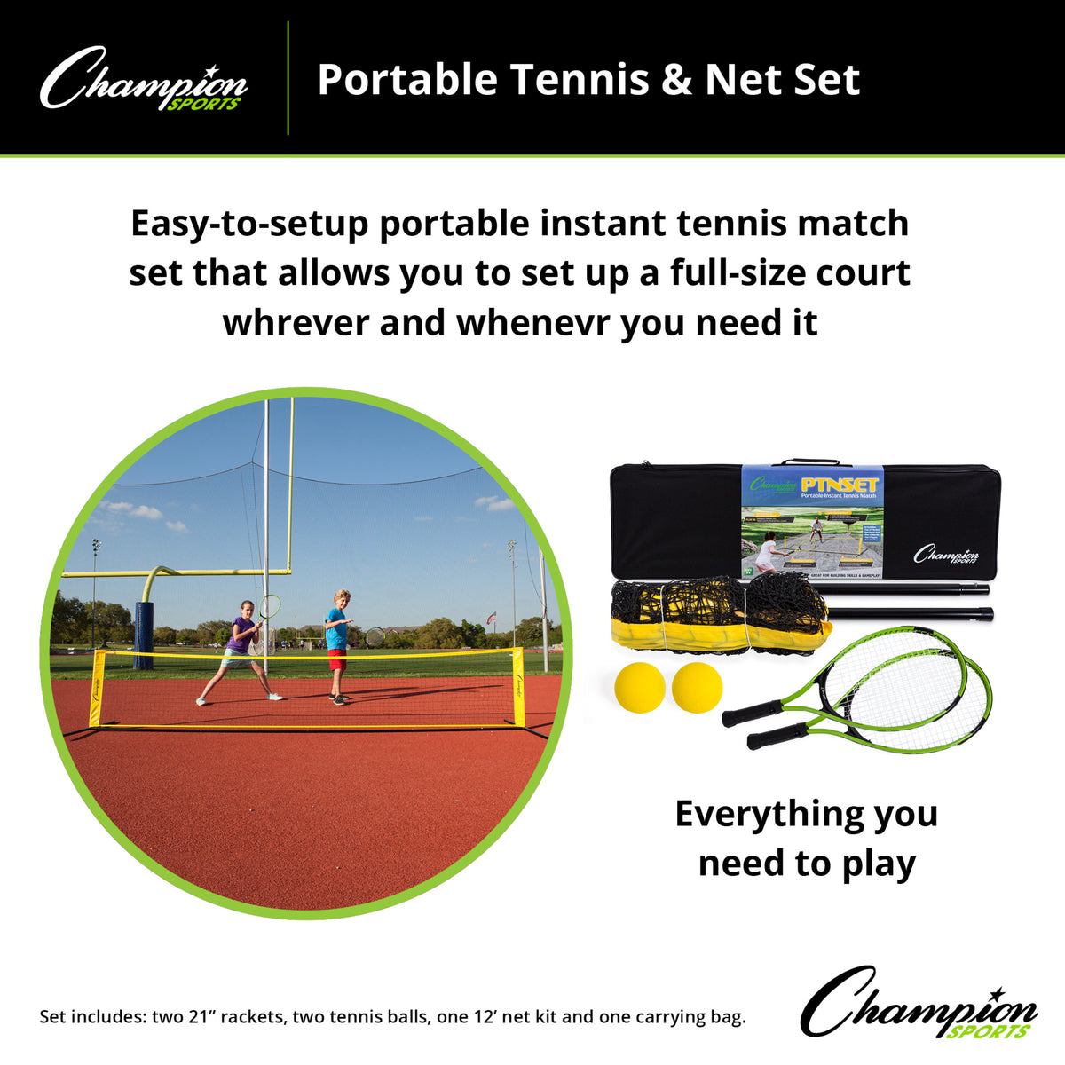 Champion Sports Tennis Net Set