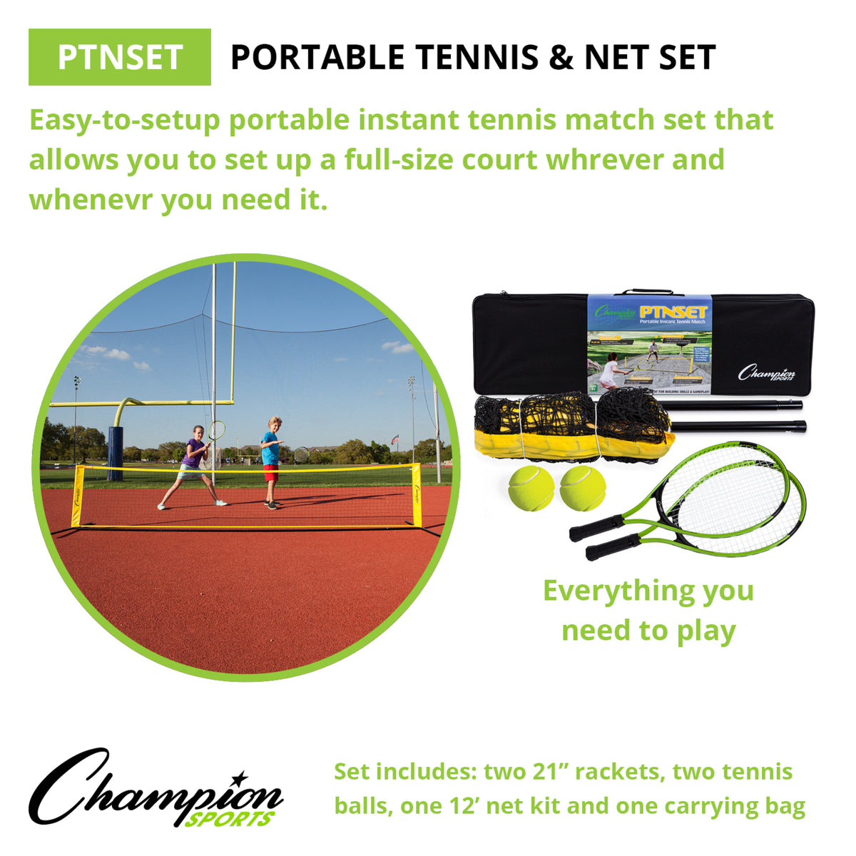 Champion Sports Tennis Net Set
