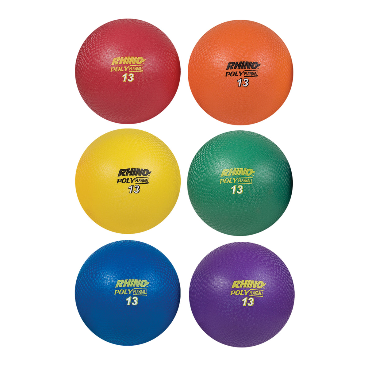 Champion Sports Poly Playground Ball Set of 6 - 13"