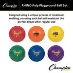 Champion Sports Poly Playground Ball Set of 6